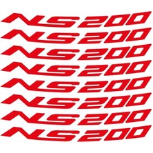 Mrt Teknik Bajaj Pulsar NS200 Jant Içi Sticker Etiket Modeli