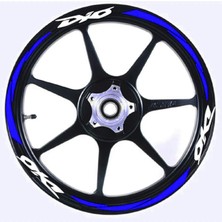 Mrt Teknik Yeni Özel  Motosiklet Jant Şeridi Dio Uyumlu Beyaz-Mavi Sağ-Sol/ön-Arka