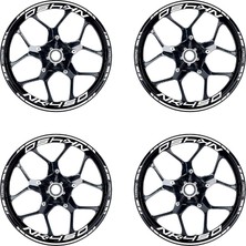 Mrt Teknik Beyaz Cfmoto 450NK Motosiklet Jant Sticker Etiket Modeli Iç & Dış Takım