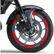 Mrt Teknik Kırmızı Yamaha Mt-25 Geniş Jant Sticker Etiket Modeli