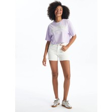 Lc Waikiki Yeni Sezon Dar Fit Yırtık Detaylı Kadın Jean Şort