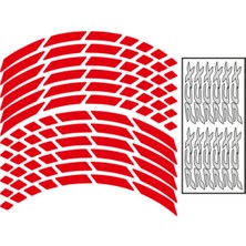 Mrt Teknik Yeni Özel  Motosiklet Jant Şeridi Honda Pcx Reflektör Kırmızı Sağ-Sol/ön-Arka