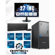 Lenovo Thinkcentre Neo 50T G5 12UB000BTR Core I5 13400-16 GB Ddr5 RAM-512 GB Windows 11 Pro+ 27 '' Monitör Hediyeli