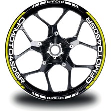 Mrt Teknik Cfmoto 450SR Jant Sticker Iç Dış Yazılı Neon Yeşil (Sarı)