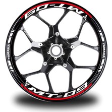 Mrt Teknik Kırmızı Yamaha mt 09 Takım Jant Sticker Etiket