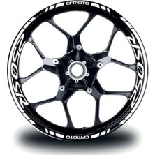 Mrt Teknik Cfmoto 250SR Jant Sticker Iç & Dış Takım Etiket Modeli Beyaz