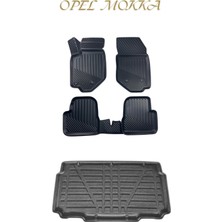 Black Gold Opel Mokka 3D Oto Paspas + Alt Bagaj Havuzu Set 2021-2024 Tam Uyumlu Havuzlu Tpe