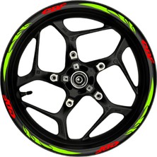 Mrt Teknik Cbf Kırmızı Yazılı  Neon(Fıstık Yeşili) Pençe Şeritli