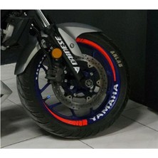 Mrt Teknik Yamaha mt 25 Neon Kırmızı Jant Dışı Şerit  Sticker Etiket Modeli