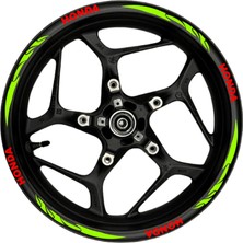 Mrt Teknik Honda Kırmızı Yazılı  Neon(Fıstık Yeşili) Pençe Şeritli