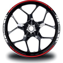 Mrt Teknik Kawasakı Yazılı Kısa Yazısız Uzun Dış Şerit 16'lı Çift Renk Jant Sticker Modeli