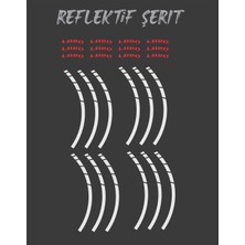 Mrt Teknik Yeni Özel  Motosiklet Jant Şeridi Mondial Drift Uyumlu L Reklektif Beyaz Kırmızı Uyumlu Sağ-Sol/ön-Arka