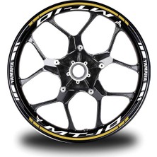 Mrt Teknik Koyu Sarı Yamaha mt 10 Takım Jant Sticker Etiket