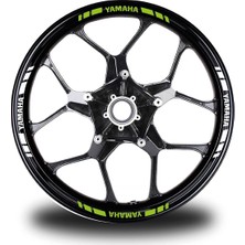 Mrt Teknik Yamaha Yazılı Kısa Dış Şerit 16'lı Çift Renk Jant Sticker Modeli