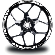 Mrt Teknik Bajaj N250 Jant Sticker Baskılı Beyaz Etiket Modeli