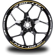 Mrt Teknik Koyu Sarı Yamaha mt 09 Sp Takım Jant Sticker Etiket