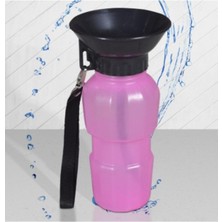 Özgürce Taşınabilir Köpek Su Matarası ve Seyahat Su Kabı, Pembe Renk