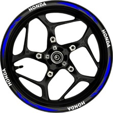 Mrt Teknik Honda Beyaz Yazılı  Mavi Reflektif Pençe Şeritli