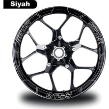 Mrt Teknik Siyah Yamaha Mt-25 Geniş Jant Sticker Etiket Modeli