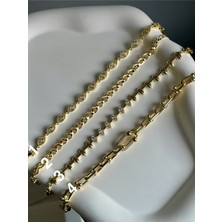 Yeknova Xuping 14K Gold Renginde Damla Model Zirkon Taşlı Kararmaz Kadın Bileklik(3numara)