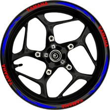 Mrt Teknik Yamaha Kırmızı Yazılı  Mavi Reflektif Pençe Şeritli