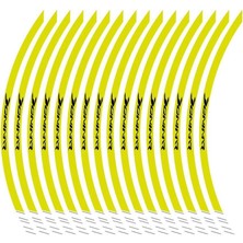 Mrt Teknik Bajaj Dominar 250-400 Baskılı Sarı Iki Renk Jant Sticker Etiket Modeli