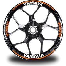 Mrt Teknik Yamaha Yazılı Neon Turuncu Takım Jant Sticker Modeli