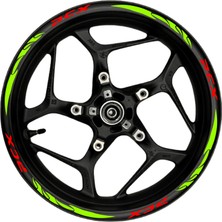 Mrt Teknik Pcx Kırmızı Yazılı  Neon(Fıstık Yeşili) Pençe Şeritli