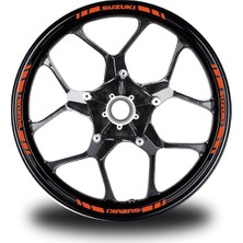 Mrt Teknik Suzukı Yazılı Kısa Dış Şerit 16'lı Tek Renk Jant Sticker Modeli