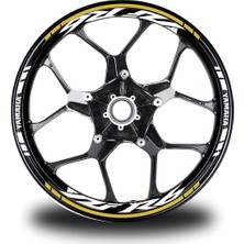 Mrt Teknik Koyu Sarı Yamaha R6 Jant Sticker Etiket