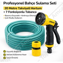 Toptancı Amca Takviyeli Bahçe Hortumu Balkon Hortumu + Ayarlı Fıskiye Tabancası Seti – 20 Metre | 1/2 Inç