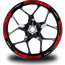 Mrt Teknik Bajaj F250 Jant Sticker Baskılı Kırmızı Etiket Modeli