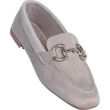 Ayakcenter Alya 01 Vizon Süet Kadın Babet