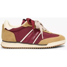 Tommy Hilfiger Kadın Retro Stil Low Profile Sneaker - Bordo