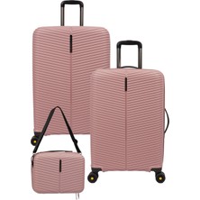 Ççs 5224 Orta+Kabin+Makyaj 3'lü Travel Valiz Seti