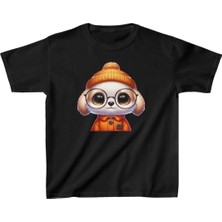 Glam Love Baskılı T-Shirt - Siyah -