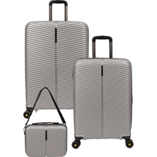 Ççs 5224 Orta+Kabin+Makyaj 3'lü Travel Valiz Seti