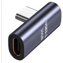 Pmr 90° L Tipi Type-C Uzatıcı | USB 3.1 Hızlı Şarj & Veri Adaptörü
