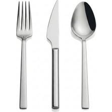 Arsel Luna Sade 18/10 Paslanmaz Çelik Profesyonel Çatal Kaşık Bıçak 12’li Cafe Restoran Hotel Set