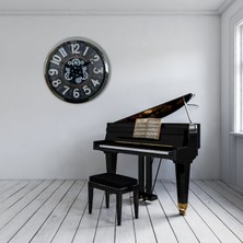 Akıllı Durak Iron Legacy Krom 60 cm Çarklı Duvar Saati