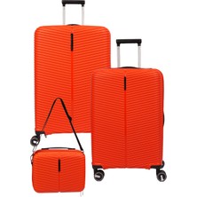 Ççs 5224 Orta+Kabin+Makyaj 3'lü Travel Valiz Seti