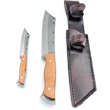 Kamp Outdoor Babalı Oğullu  Bıçak Hediye Vaket Deri Kılıf