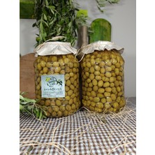 Aydın Yöresi Gemlik Cinsi Sofralık Tatlandırılmış Kırma Yeşil Zeytin (3+3 Kg)
