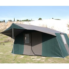 OBA ÇADIR 3 Odalı Kamp Çadırı 6-8 Kişilik (Kapı Sineklikli) Yeşil