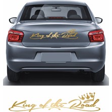 Sticker Usta King Of The Road Sticker -Araba Oto Motosiklet Cam Sticker - 00108
