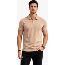Woodsman Erkek Polo Yaka Bej T-Shırt