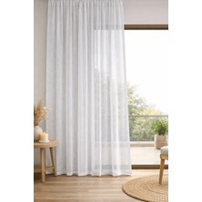 Fluiana  Naturel Keten Tül Perde| Doğa Görünüm Foldet Keten Tül Perde|ekstrafor Büzgülü Ütü Istemez Perde