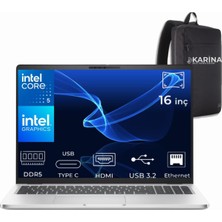 Dell Pro 16 Plus Core 5 120U PB16250-U5120U165U-K48 16GB 4tb  W11PRO 16'' Fhd+ Taşınabilir Bilgisayar & Karina Çanta