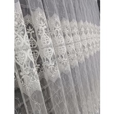 Mir Tül Perde Brode Işlemeli Brode Kumaş Süper Işlemeli Model Renk Krem