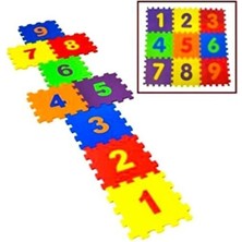Zenvia 9 Parça Büyük Boy Rakamlı Sayılı Sünger Yapılı Oyun Karosu Yer Matı Puzzle Yapboz Royaleks